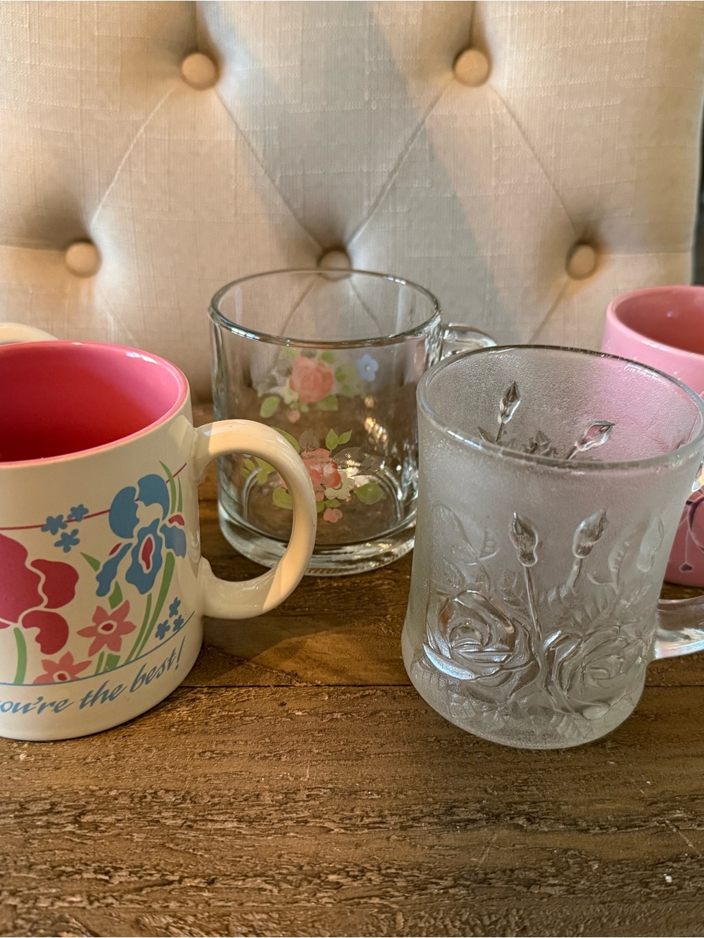 Set of 5 Vintage Coffee Mugs Cottagecore Grandma Mom